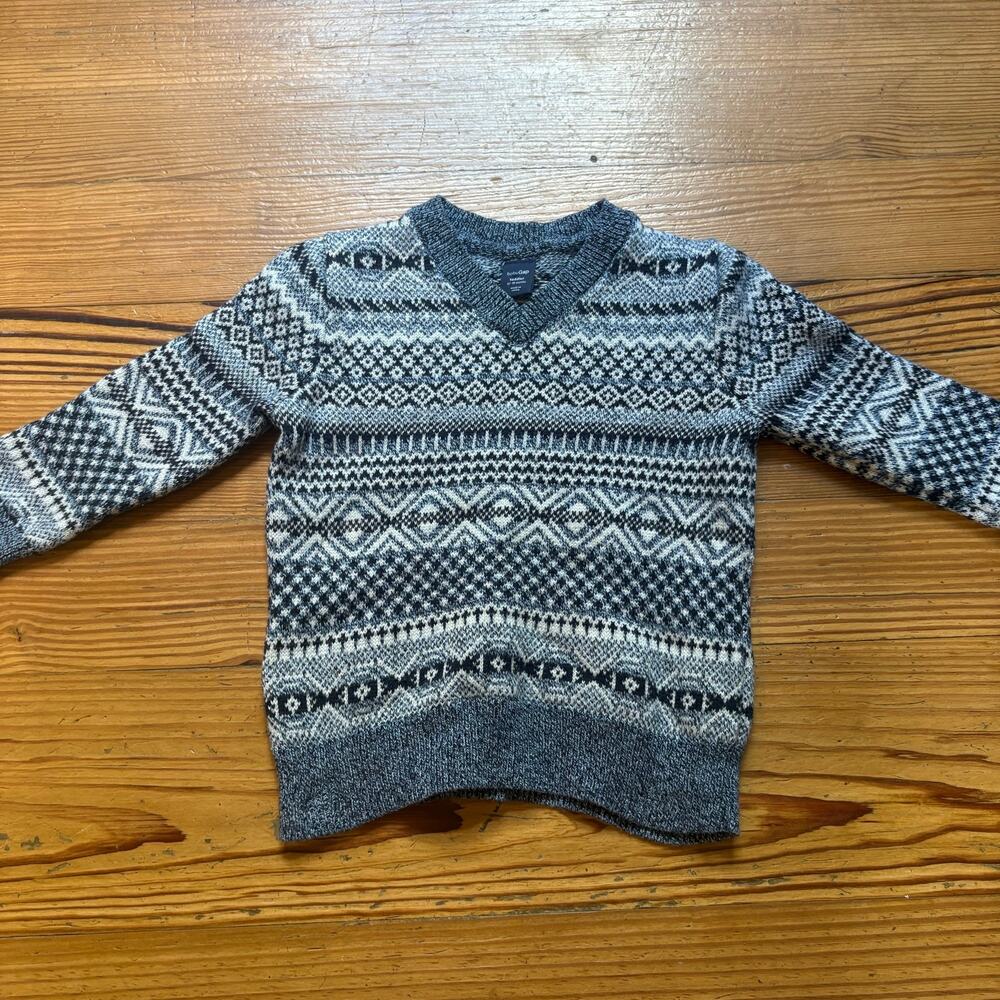 Gap blue pattern long sleeve elbow padded toddler baby‎ sweater SIZE 12-18M